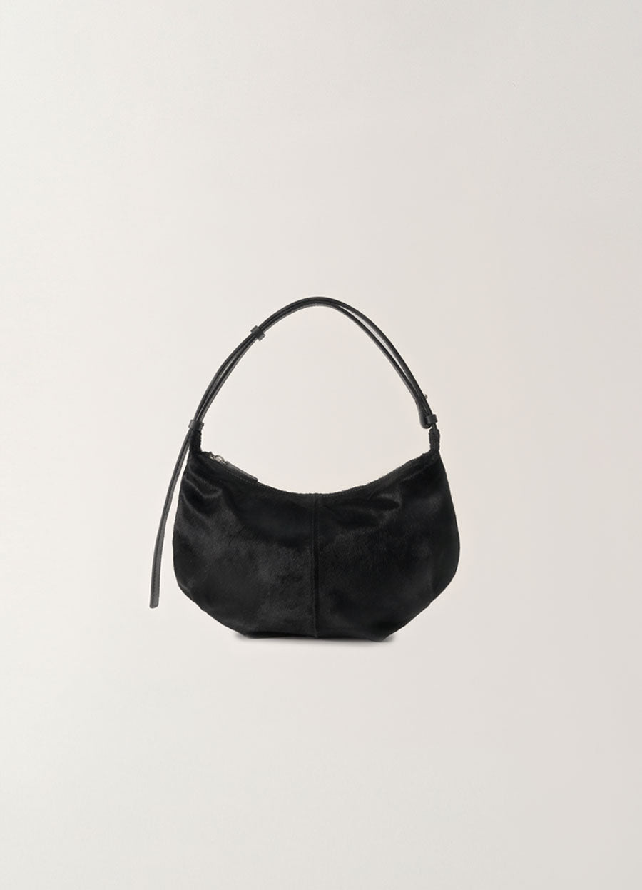 Nothing Written Calf-hair shoulder mini bag (Furry black)