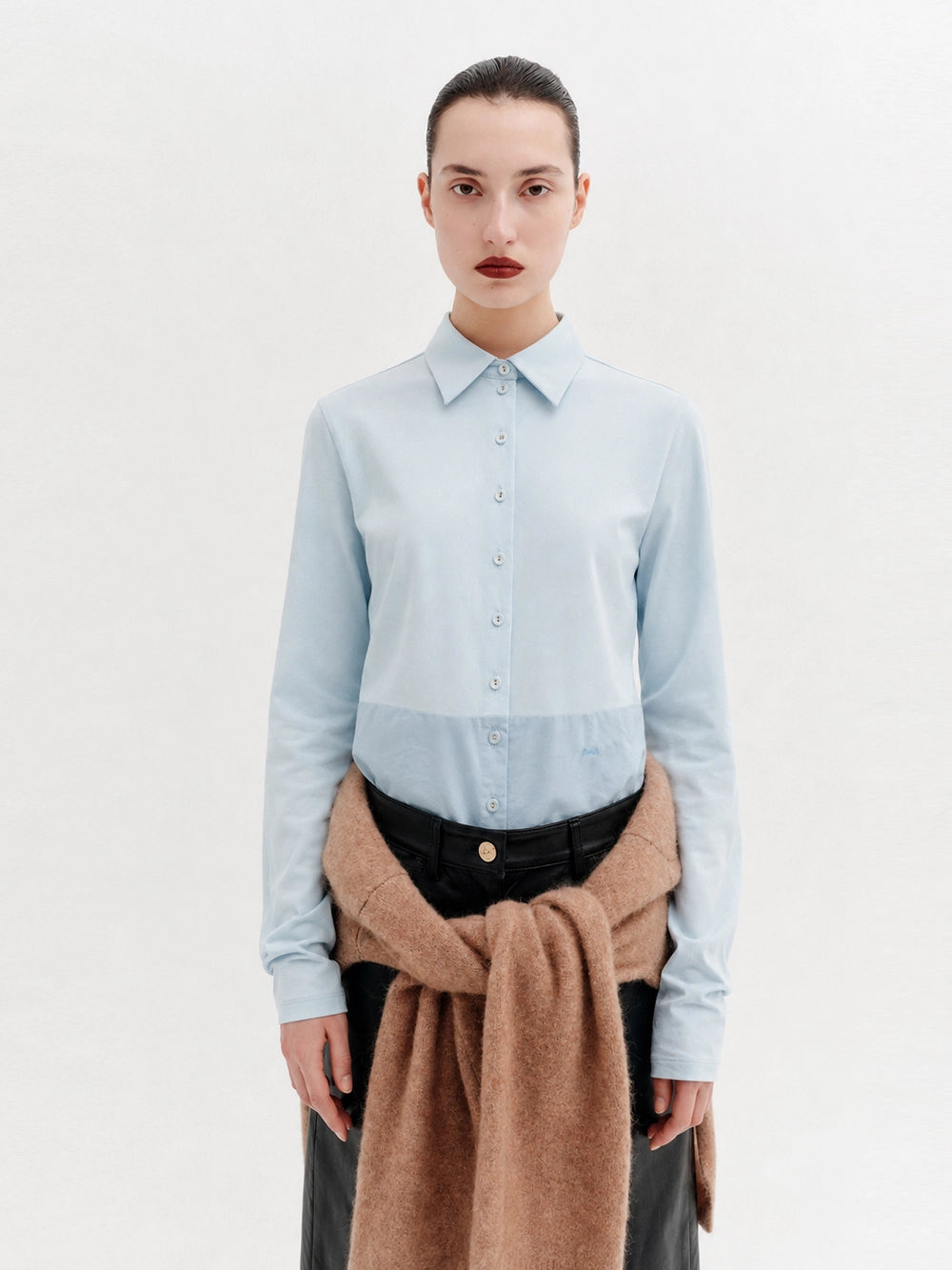 EENK Embroidered Logo Classic Shirt - Light Blue