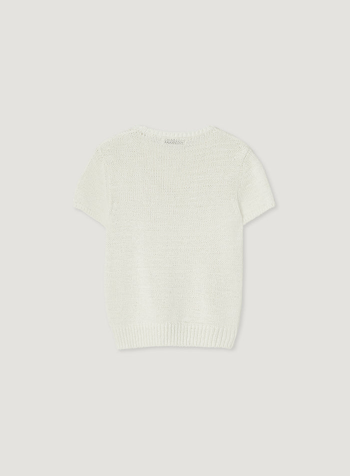 Mango Maniplease Majo Cotton Knit Ivory