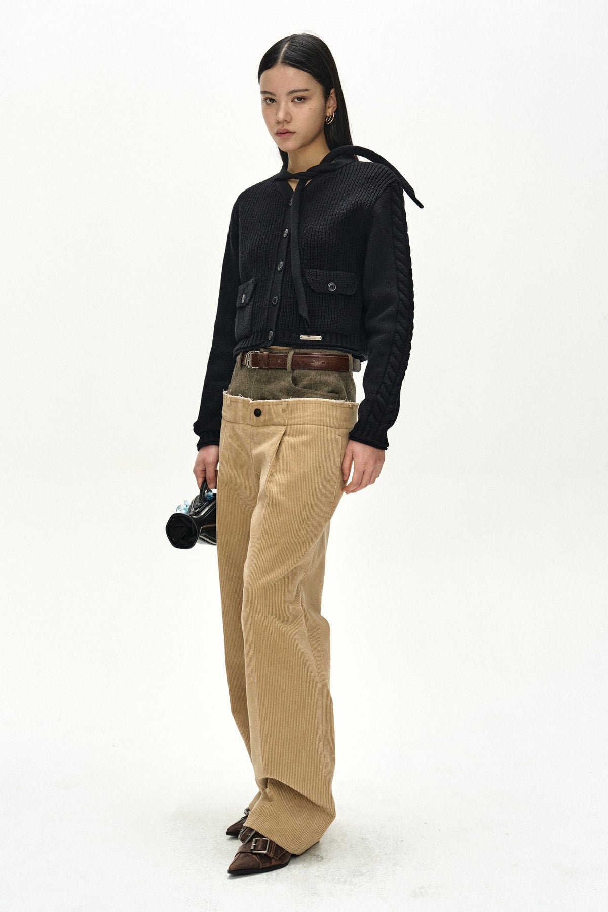 Andersson Bell Herringbone-Waist Corduroy Trousers