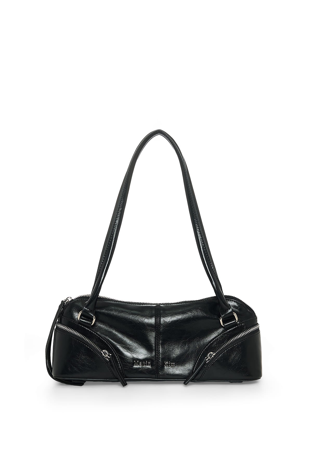 [matinkim] Curve Zip Baguette Bag IN Black
