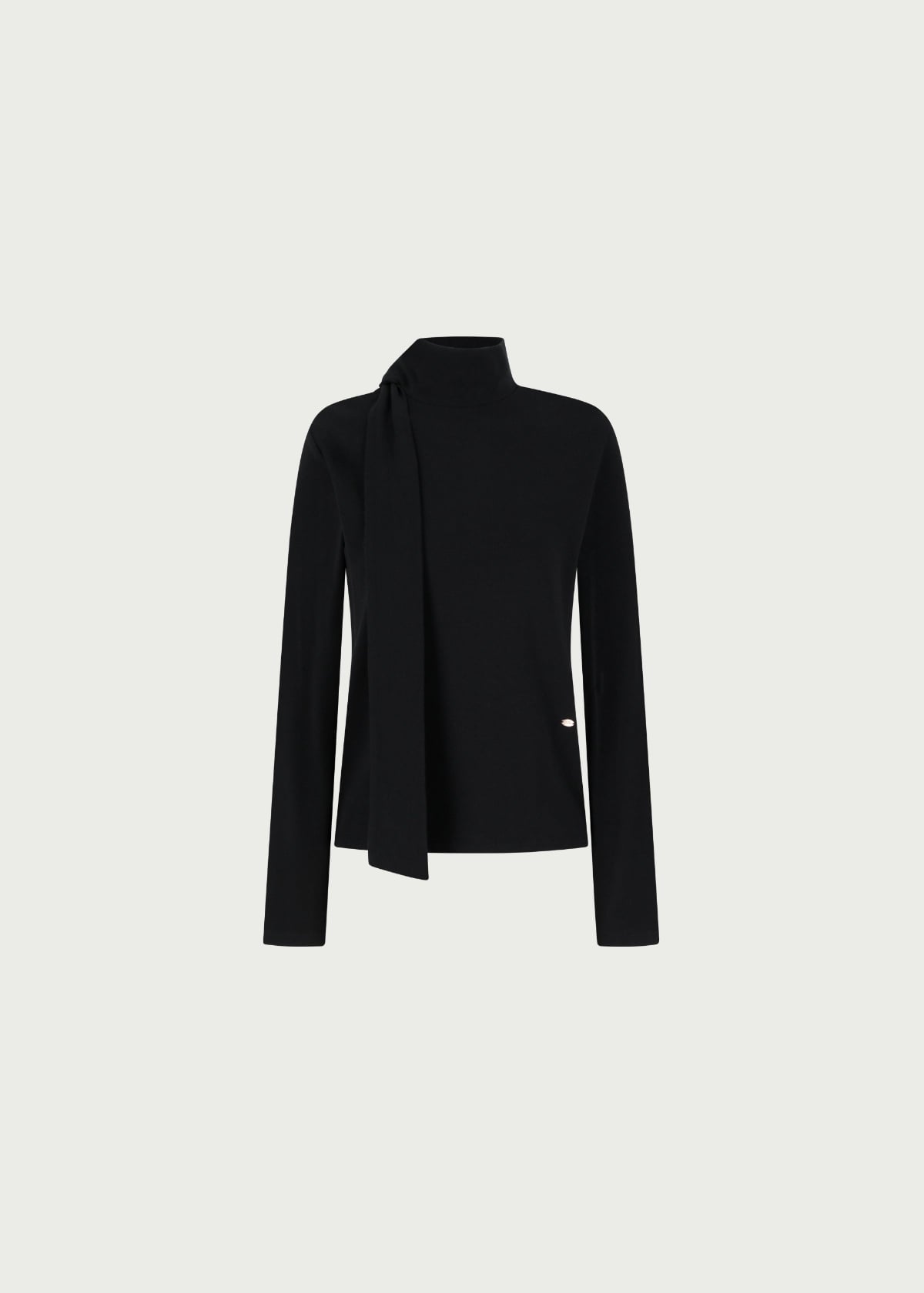 Depound tie-neck jersey blouse - black
