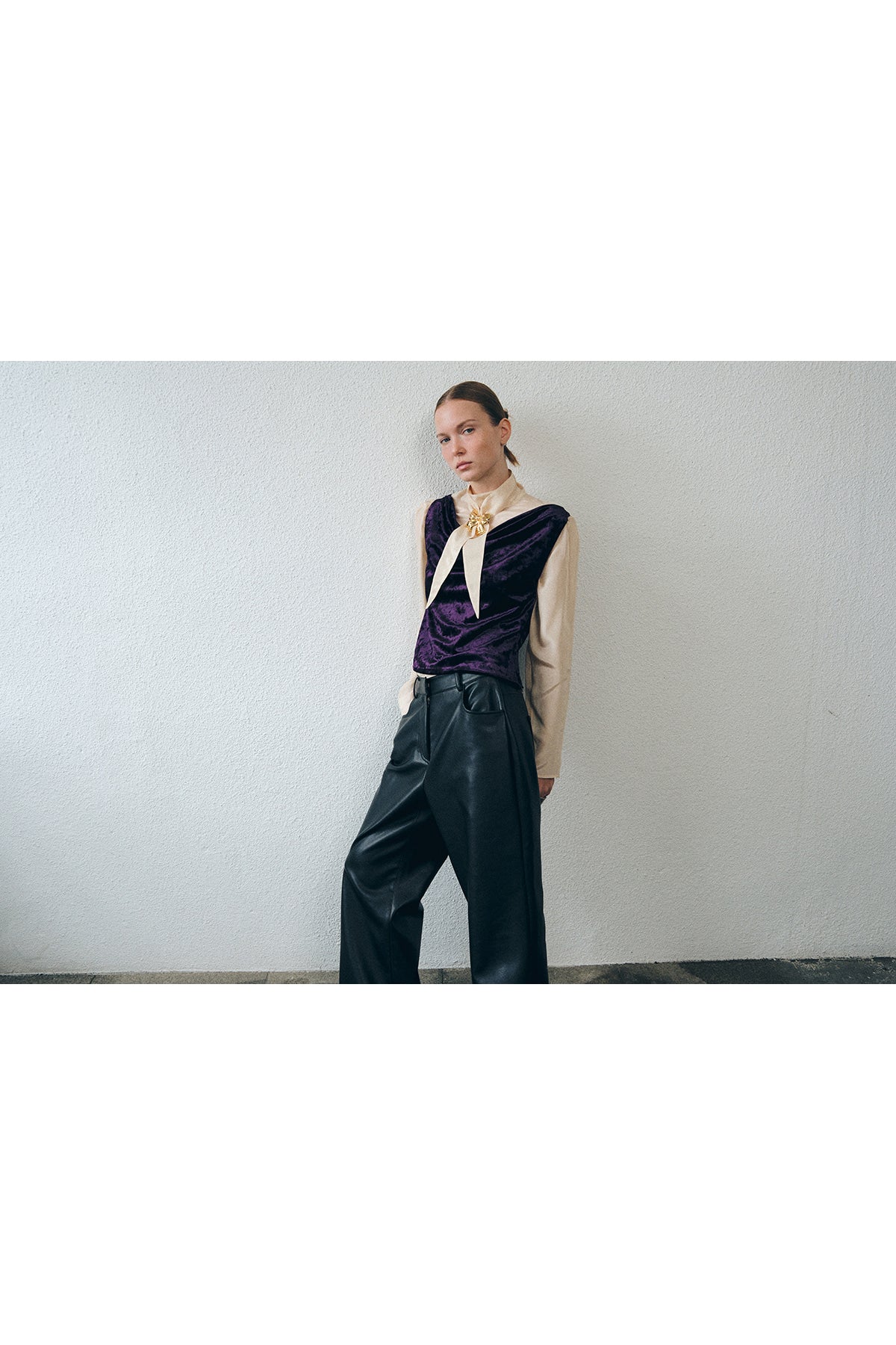 Overdueflair Off Shoulder Velvet Top Purple