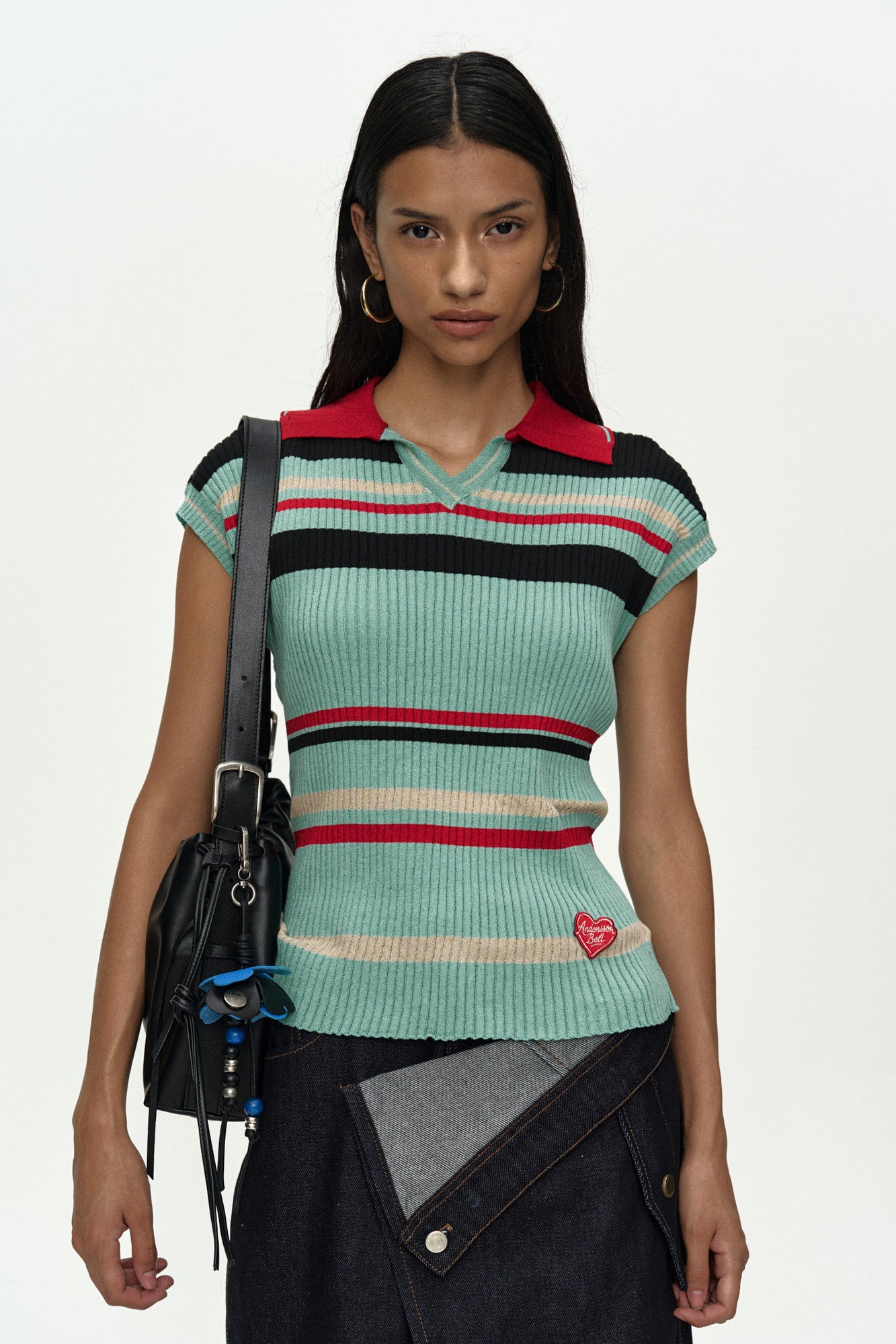Andersson Bell Color-Blocked Knit Polo Vest