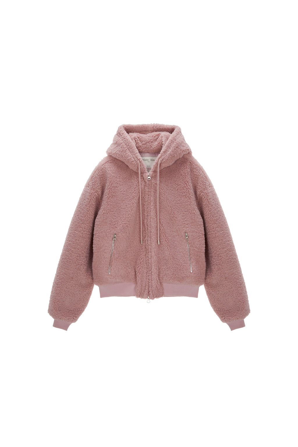 Matinkim Logo Point Fleece Hoody Jumper For Women IN Pink