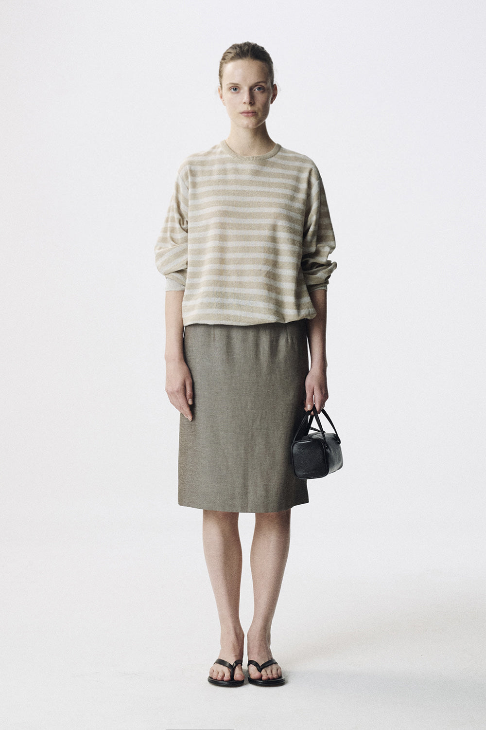 Nothing Written Veil stripe pullover (Warm taupe)
