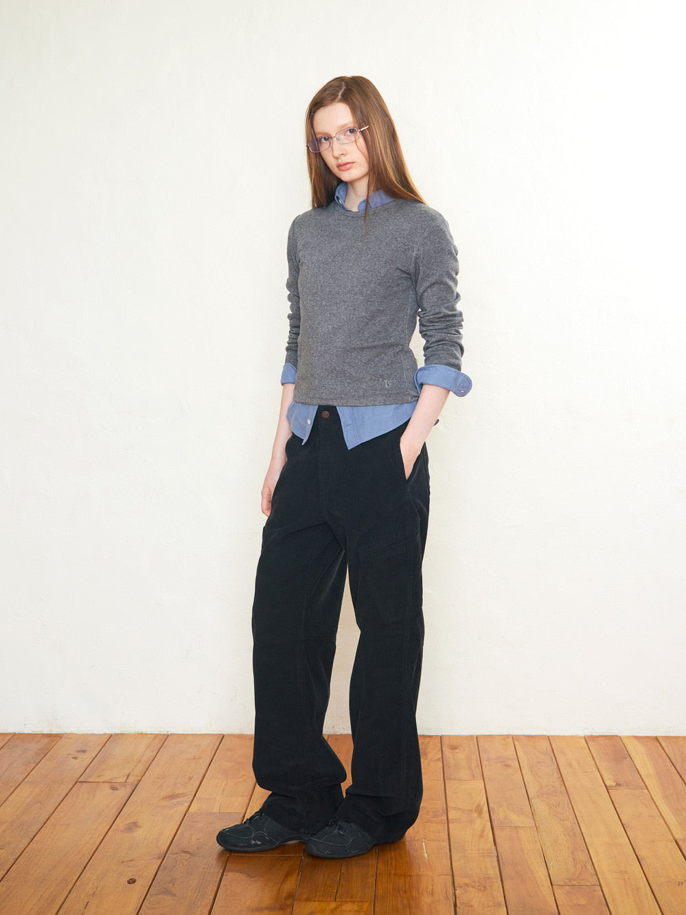 Low Classic Corduroy Pocket Pants Black