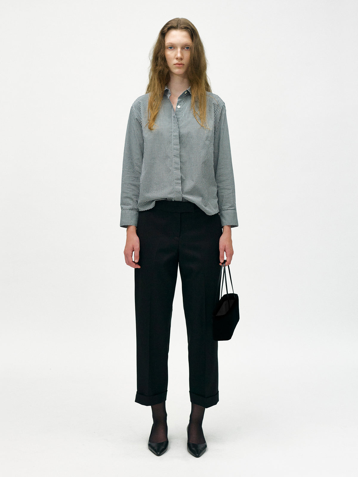 Nothing Written Arietta hidden button shirt (Black check)