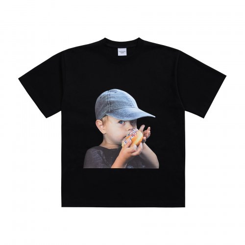 ADLV BABY FACE SHORT SLEEVE T-SHIRT BLACK CAP BOY