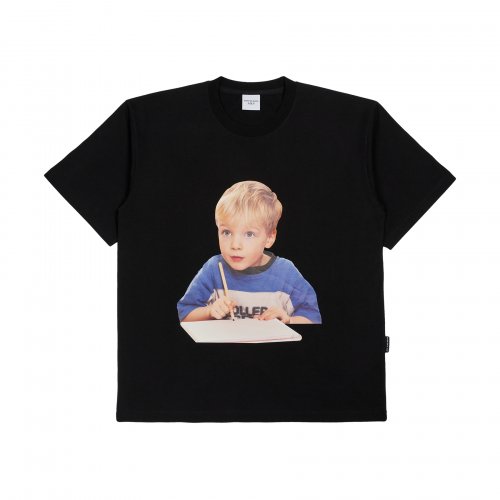 BABY FACE STUDY BOY SHORT SLEEVE T-SHIRT R BLACK