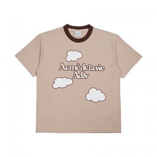 CLOUD LOGO SHORT SLEEVE T-SHIRT BEIGE