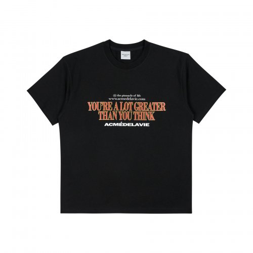 SLOGAN OLD SCHOOL SHORT SLEEVE T-SHIRT BLACK