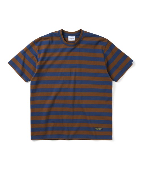 (SS22) STRIPED TEE BLUE/BROWN