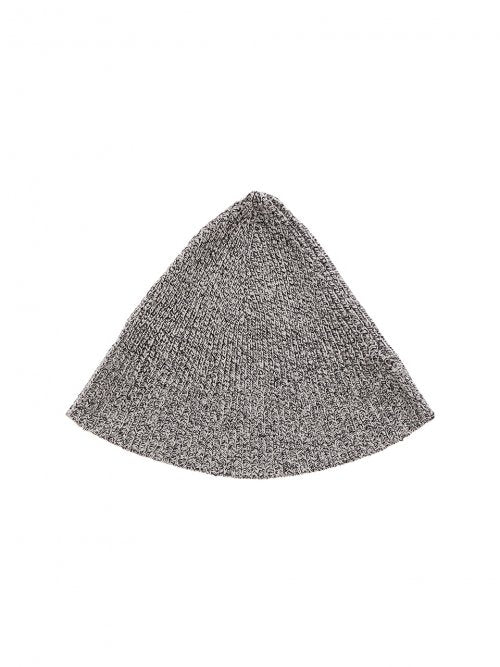 TWO TONE KNIT BUCKET HAT IN GREY