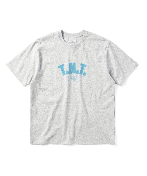 T.N.T. SPIDER TEE LIGHT HEATHER GREY