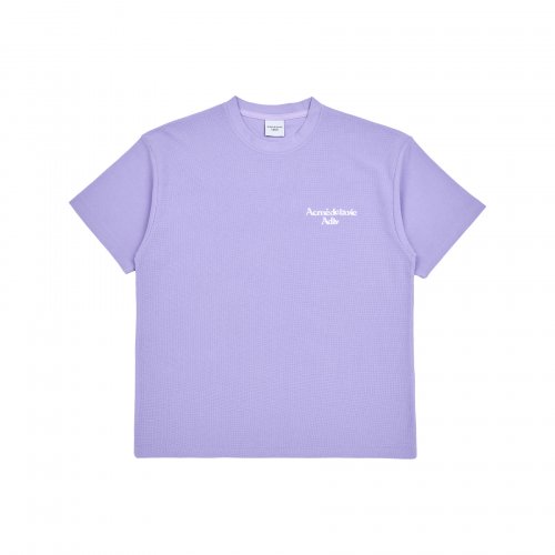 ROUNDING LOGO WAFFLE SHORT SLEEVE T-SHIRT LIGHT PURPLE