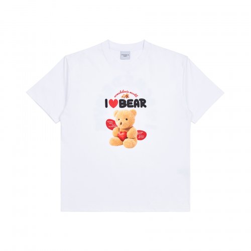 I LOVE TEDDY BEAR SHORT SLEEVE T-SHIRT WHITE