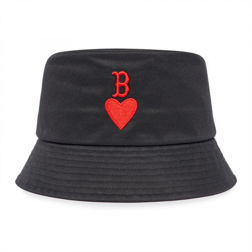 HEART BUCKET HAT BOS (BLACK)