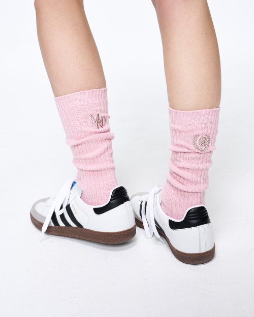 LONG SOCKS MRD LOGO_PINK LATTE