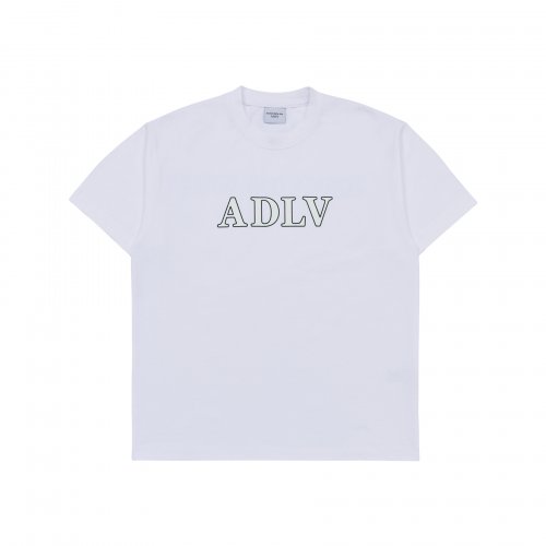 OUTLINE PRINTING LOGO SHORT SLEEVE T-SHIRT WHITE