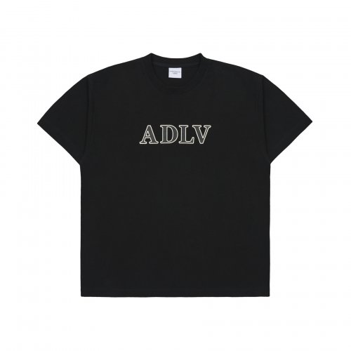 OUTLINE PRINTING LOGO SHORT SLEEVE T-SHIRT BLACK