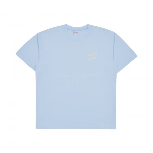 SCRIPT LOGO PRINTING SHORT SLEEVE T-SHIRT SKY BLUE