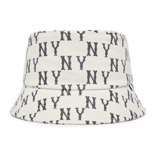 BIG CLASSIC MONOGRAM BUCKET HAT NY (CREAM)