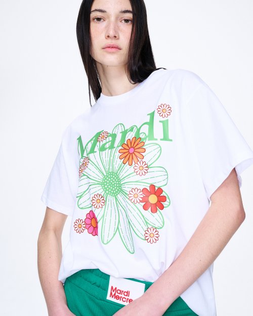 TSHIRT FLOWERMARDI BLOSSOM_WHITE GREEN