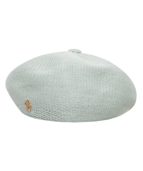 METAL CIRCLE LOGO KNIT BERET LIGHT GREEN