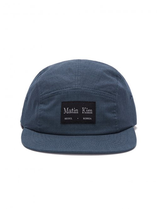 LOGO LABEL SOLID CAMP CAP IN DARK GREEN