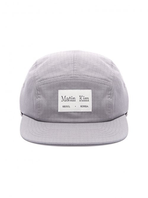 LOGO LABEL SOLID CAMP CAP IN GREY