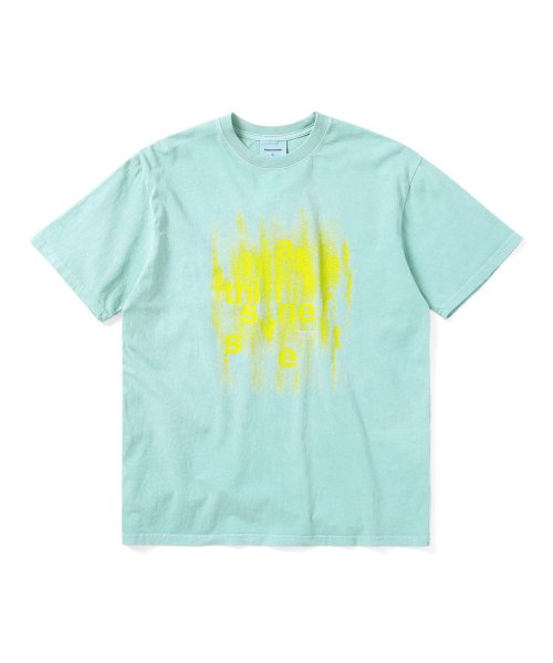 BRUSHED PAINT TEE TEAL