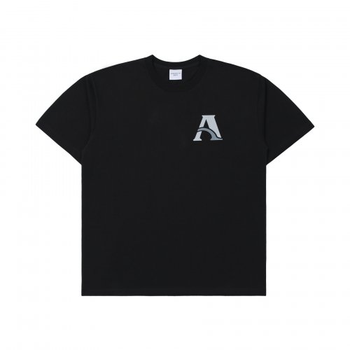 TWO TONE A LOGO SHORT SLEEVE T-SHIRT BLACK