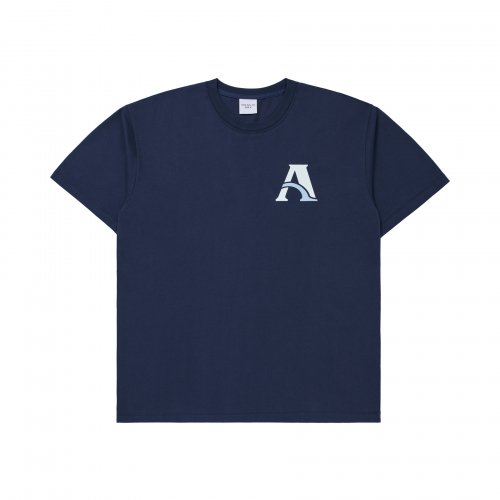 TWO TONE A LOGO SHORT SLEEVE T-SHIRT NAVY