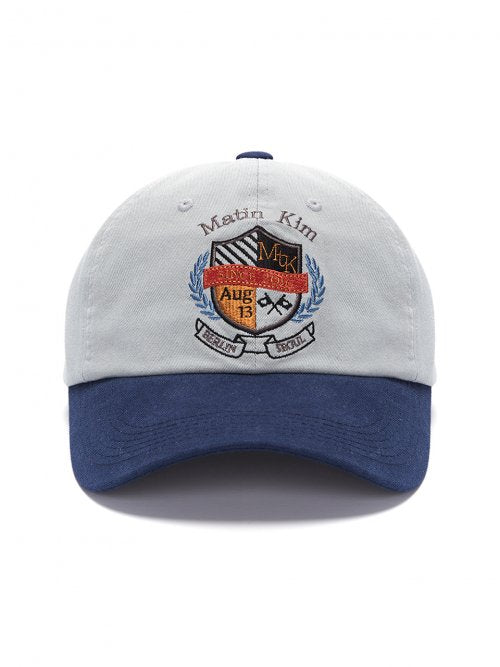 EMBLEM COLOR BALL CAP IN GREY