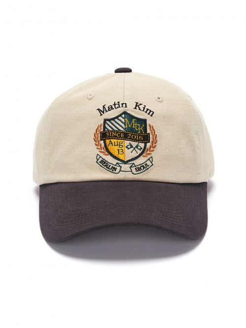 EMBLEM COLOR BALL CAP IN BEIGE