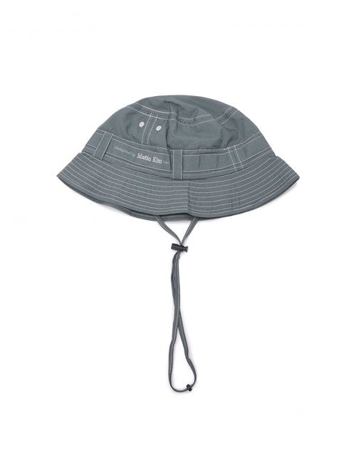 MATIN STITCH SAFARI BUCKET HAT IN CHARCOAL