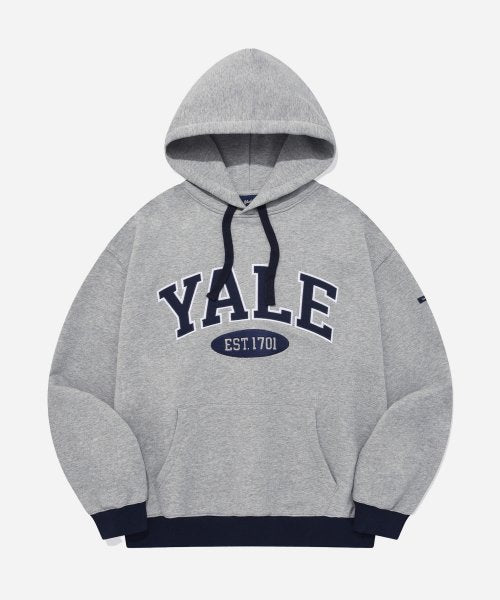 (24SS) 2 TONE ARCH HOODIE GRAY / NAVY