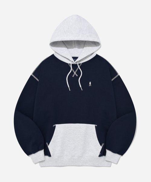 HERITAGE DAN HOODIE NAVY / LIGHT GRAY