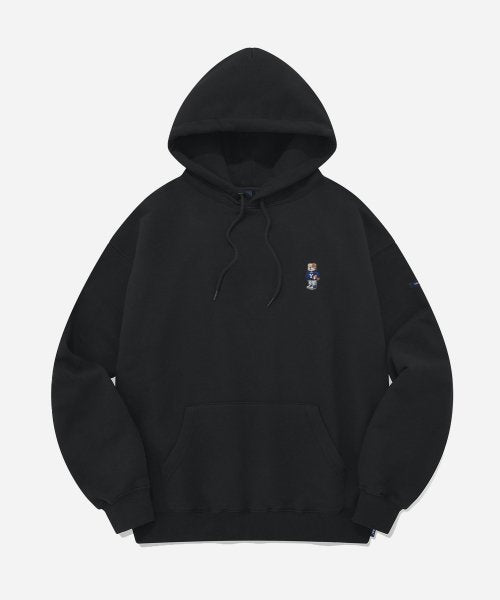 (24SS) EMBROIDERY UNIVERSITY DAN HOODIE BLACK