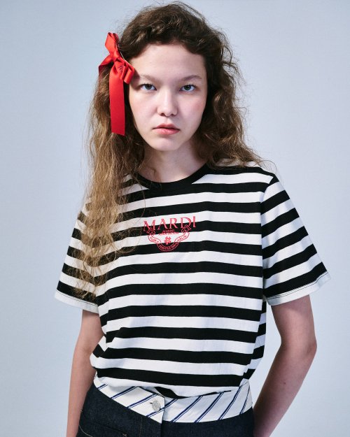 TSHIRT STRIPE ALUMNI CLASSIQUE_BLACK RED