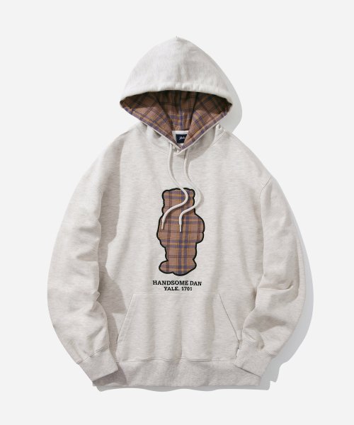 APPLIQUE UNIVERSITY DAN HOODIE OATMEAL