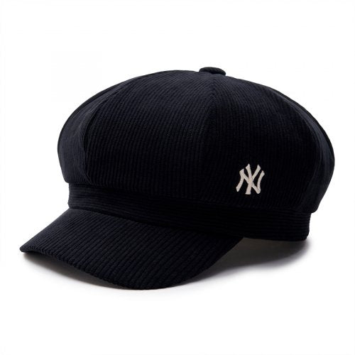 BASIC CORDUROY NEWSBOY CAP NY (BLACK)