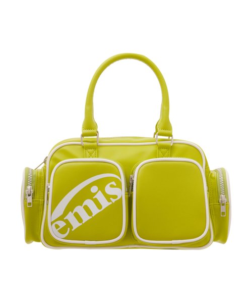 CROPPED LOGO MULTI-POCKET BAG-YELLOW GREEN