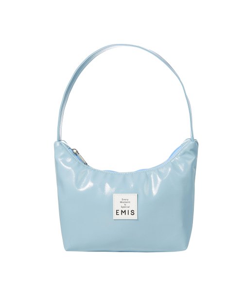 ENAMEL HOBO BAG-SKYBLUE