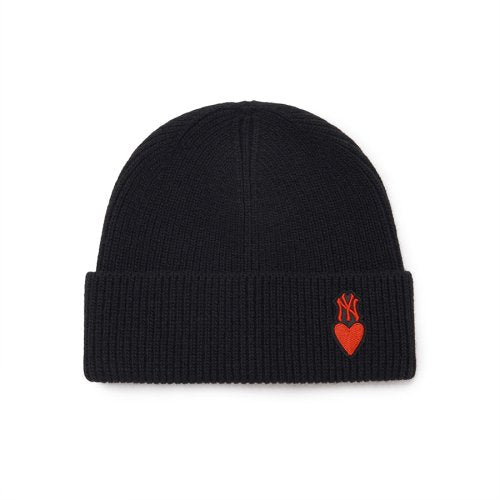 HEART MID BEANIE NY (BLACK)