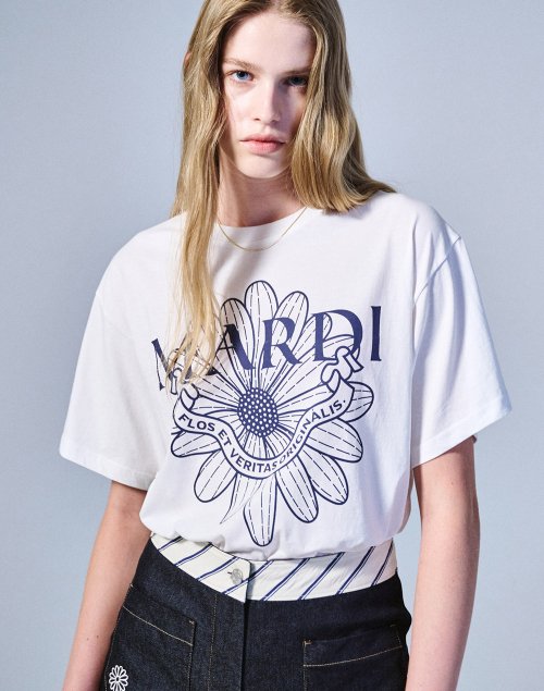 TSHIRT FLOWERMARDI ALUMNI_IVORY NAVY