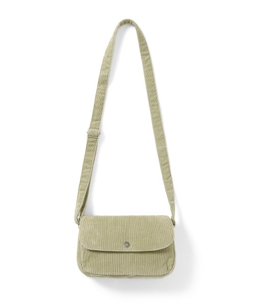 WIDE WALE CORD SHOULDER BAG SAGE