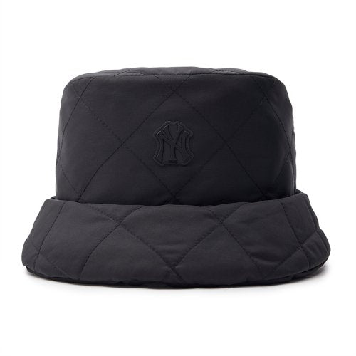 NYLON QUILTED BUCKET HAT NY (BLACK)