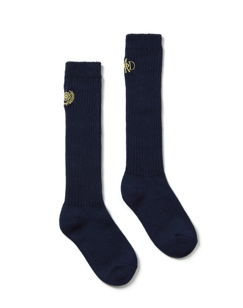 LONG SOCKS MRD LOGO_NAVY YELLOW